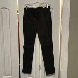 Banana Republic Metallic Sloan Ankle Cropped Dress Pants